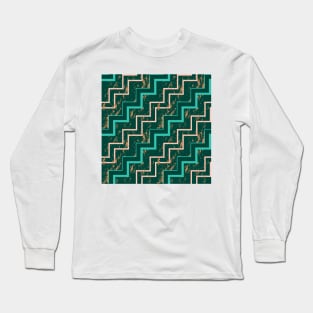 Marbling zig zag Long Sleeve T-Shirt